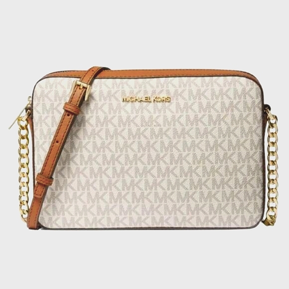 Michael Kors Jet Set Large Logo Crossbody Bag - Picture 1 of 5